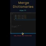 Merge Multiple Dictionaries In Python L Shorts