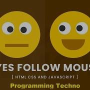 Animated Eyes Follow Mouse Cursor Javascript Mousemove Part 2