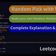 Leetcode Random Pick With Weight 528 Code Your Own Random Number Generator