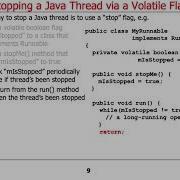 Managing The Java Thread Lifecycle Stopping A Java Thread Via A Volatile Flag