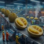 Inside A Durian Processing Plant Packaging Creamy Pulp For Premium Export Full Process