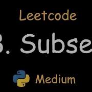 Leetcode 78 Subsets Medium