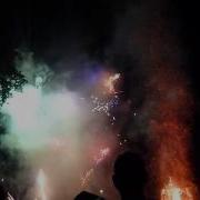 The Green Man Burns And A Firework Display