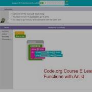 Code Org Course E Lesson 13 Functions With Artist