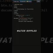Creative Water Ripple Effects CSS Animation Css Tutorials Shorts Javascript Developer Coding