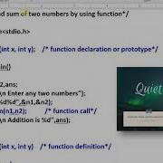 Types Of Functions And Elements Of User Defined Functions In C By Chidanand S Kusur