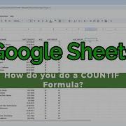 How Do You Do A COUNTIF Formula In Google Sheets