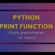 Python Print Function Flush Parameter Python Tutorial In Tamil For Beginners