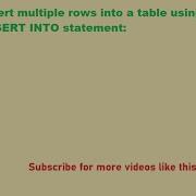 How To Insert Multiple Rows Into A Table Using Sql Server INSERT INTO Statement 4
