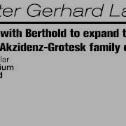 Akzidenz Grotesk Type Specimen