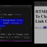 Как изменить цвет ссылки в HTML изменить цвет текста