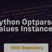 Python Optparse Values Instance