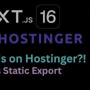 Deploy Next Js On Hostinger Shared Hosting Static Export Nextjs Hostinger Sharedhosting