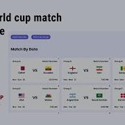 FIFA World Cup Match Schedule Website Using HTML CSS Javascript