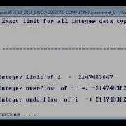 C Integer Limit With Overflow And Underflow Tutorial