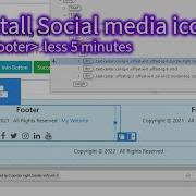 Install Social Media Icons On Bootstrap Pre Build Layout Fontawesome
