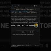 ONE LINE CALCULATOR WITH PYTHON Python Shorts