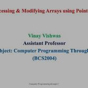 Accessing And Modifying Arrays Using Pointers