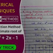 Numerical Techniques Of Bisection Method Find Approximate Root Of F X X 3 2x 1 Numerical Methods