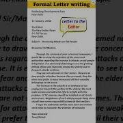 Formal Letter Writing Write Letter To The Editor About Social Issues Formal Letter Writing Format