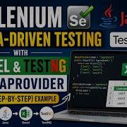 Selenium Java Data Driven Testing With Excel TestNG DataProvider Step By Step Example