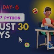 Day 6 Python Series Condonation Statements In Python In Telugu If If Else If Elif Else Telugu