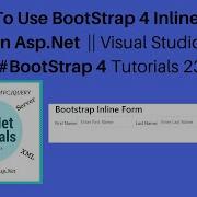 How To Use Bootstrap 4 Inline Form Class In Asp Net Visual Studio 2019 Bootstrap 4 Tutorials 23