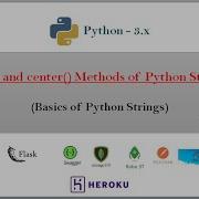 Zfill And Center Methods Of Python Strings Video 28