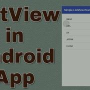 Android ListView Tutorial For Beginners