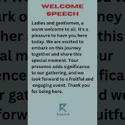 WELCOME SPEECH How To Give Welcome Speech Welcomespeech