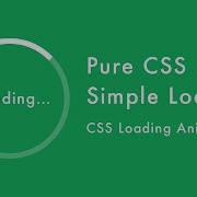 Pure CSS Simple Loader Spinner CSS Loading Animation
