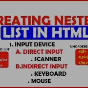 CREATING HTML NESTED LIST Simple To Understand