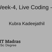 Week 4 Live Coding 1