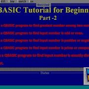 QBASIC Program Part 2 Program To Find Odd Even Prime Composite Positive Negative Greatest Among 2