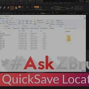AskZBrush Where Does ZBrush Save The QuickSave Files On My Hard Drive
