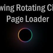 CSS Rotating Glowing Circle Page Loader CSS Page Loading Animation CsPoint