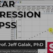 Linear Regression In SPSS SPSS Tutorial Video 25 Single Variable Linear Regression