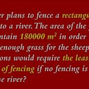 Calculus Optimization Minimum Fencing Material