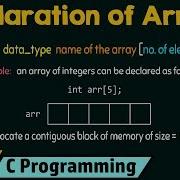 Declaration Of Array