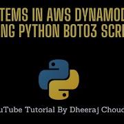 Put Items In DynamoDB Table Using Boto3 Script