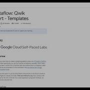 Qwiklabs Dataflow Qwik Start Templates GSP192