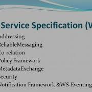 Web Service Specification WS Web Service Extensions Service Oriented Architecture SOA