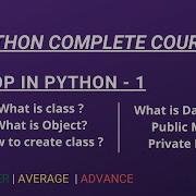 L19 OOPs In Python What Is Class Object Data Hiding In Python Complete Python Course