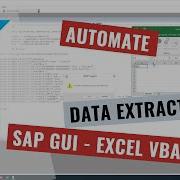 Automate Data Extraction With SAP GUI Scripting Excel Macro VBA English
