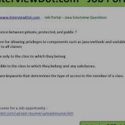 Java Interview Question And Answer Public Private Protected Difference In Java Explain