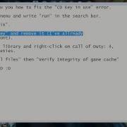 CoD 4 CD Key In Use Fix Steam Only