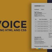 How To Make A Modern Invoice Design Using HTML And CSS Invoice Design Tutorial Bridge Code