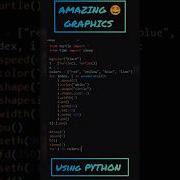 Amazing Graphics Animation Using Python Turtle Python Tutorial Shorts