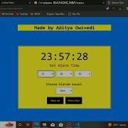 Alarm Clock My Skill Test Project Using Html Css JavaScript Coding Ninjas