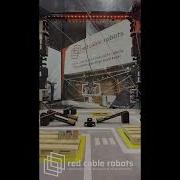 Red Cable Robots Mini Logistics Demo Parallel Cable Driven Robot